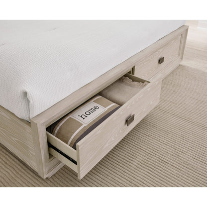 Maxime Two Drawer Footboard Storage Platform Bed In Ash