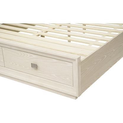 Maxime Two Drawer Footboard Storage Platform Bed In Ash