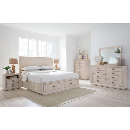 Maxime Two Drawer Footboard Storage Platform Bed In Ash