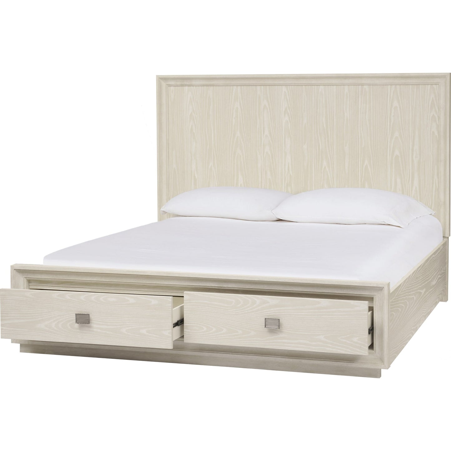 Maxime Two Drawer Footboard Storage Platform Bed In Ash