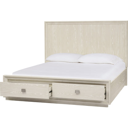 Maxime Two Drawer Footboard Storage Platform Bed In Ash