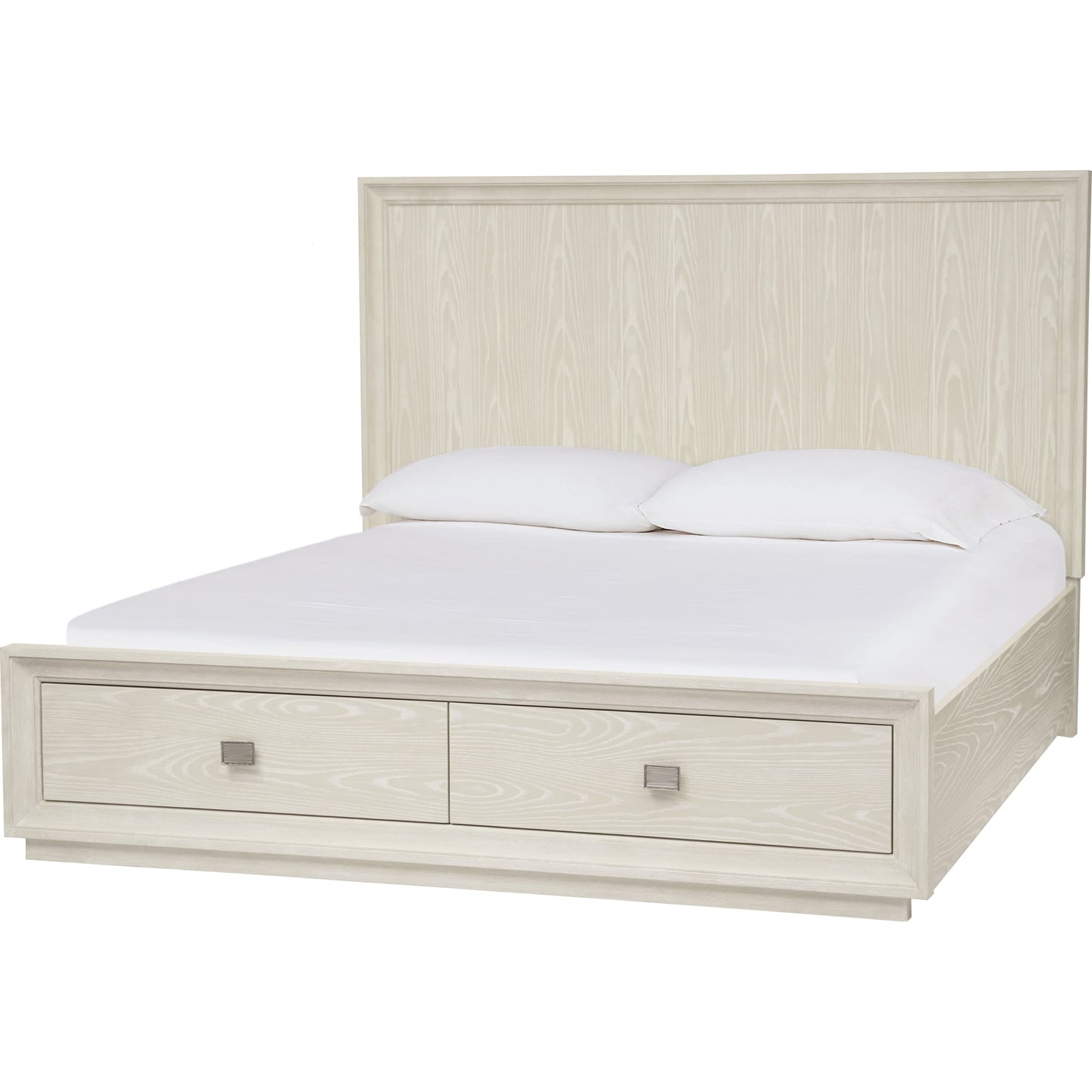 Maxime Two Drawer Footboard Storage Platform Bed In Ash