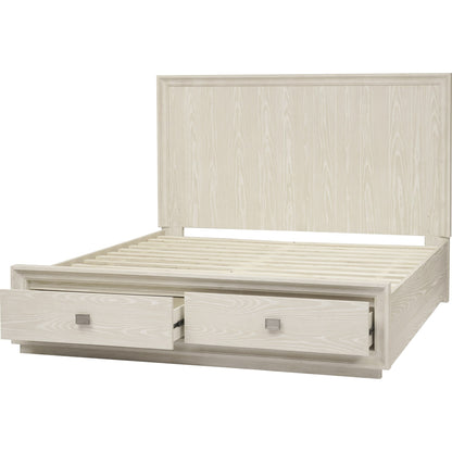 Maxime Two Drawer Footboard Storage Platform Bed In Ash