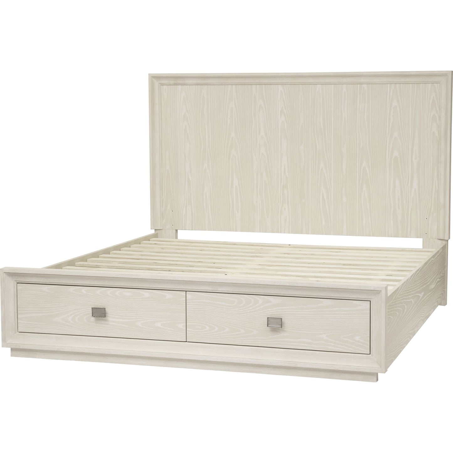 Maxime Two Drawer Footboard Storage Platform Bed In Ash