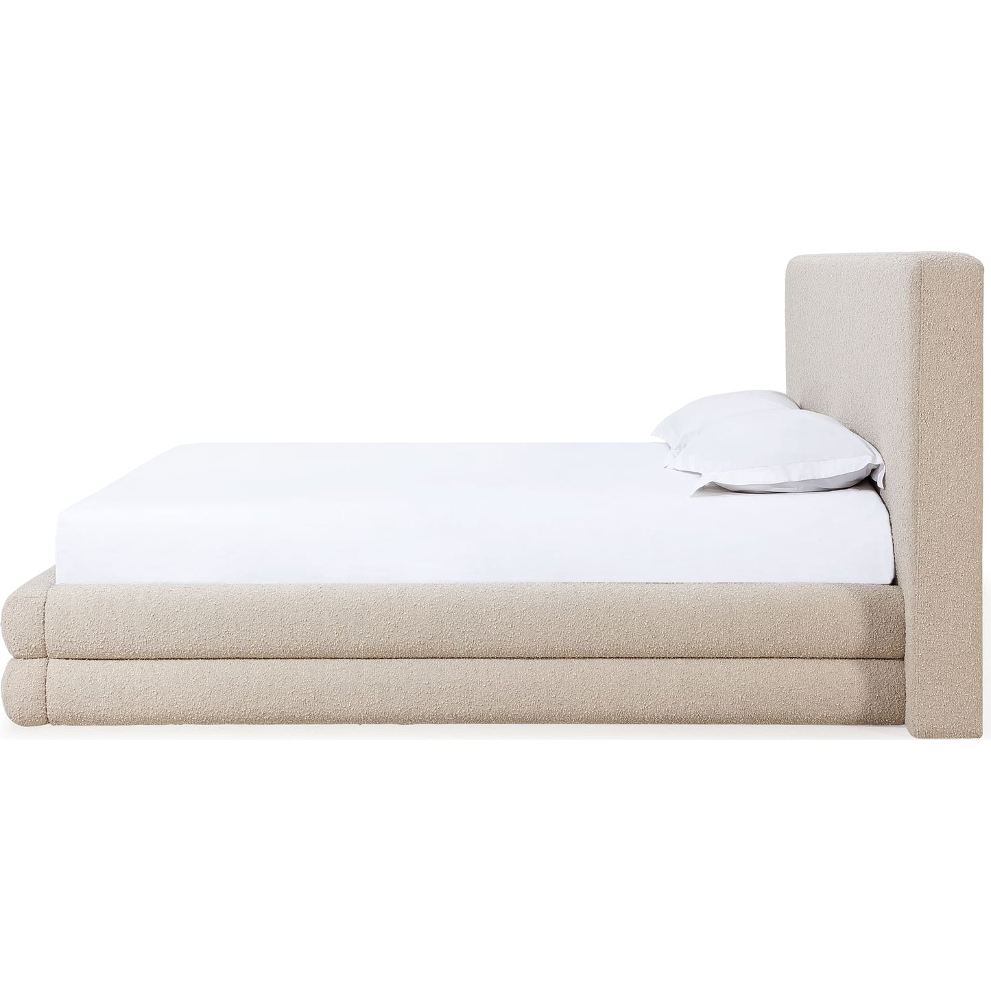 Maya Upholstered Platform Bed in Brun Boucle (2026)