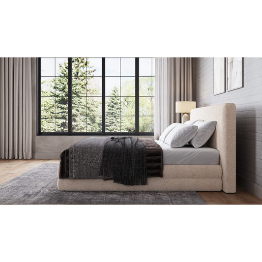 Maya Upholstered Platform Bed in Brun Boucle (2026)
