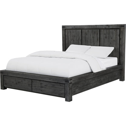 Meadow Solid Wood Footboard Storage Bed in Graphite