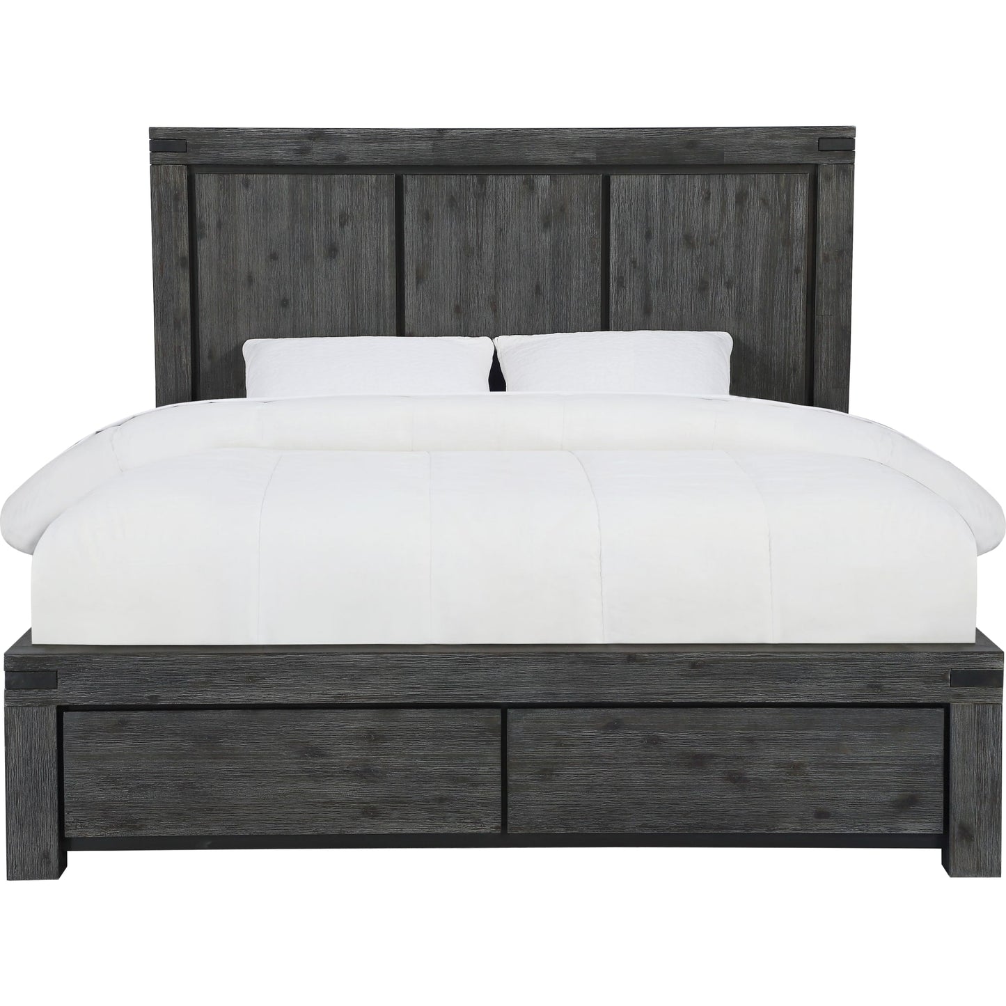 Meadow Solid Wood Footboard Storage Bed in Graphite