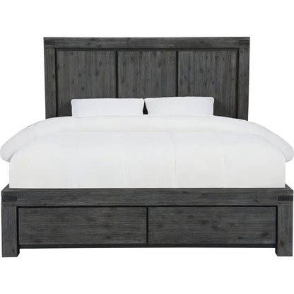 Meadow Solid Wood Footboard Storage Bed in Graphite