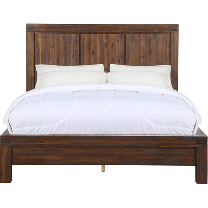 Meadow Solid Wood Platform Bed in Brick Brown