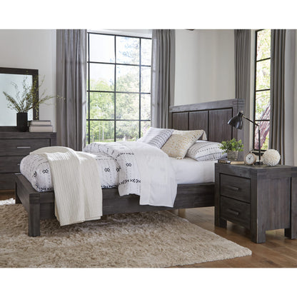 Meadow Solid Wood Platform Bed in Graphite