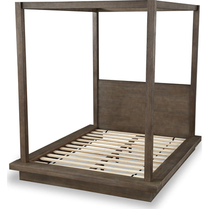 Melbourne Wood Canopy Bed in Dark Pine