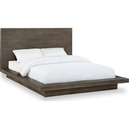 Melbourne Wood Platform Bed in Dark Pine