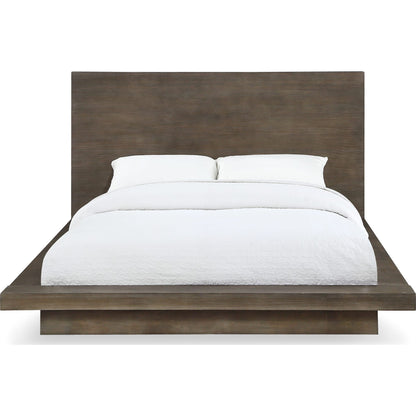 Melbourne Wood Platform Bed in Dark Pine
