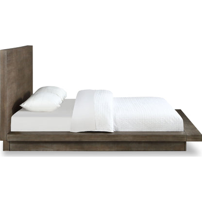 Melbourne Wood Platform Bed in Dark Pine