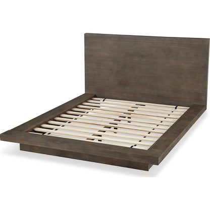 Melbourne Wood Platform Bed in Dark Pine