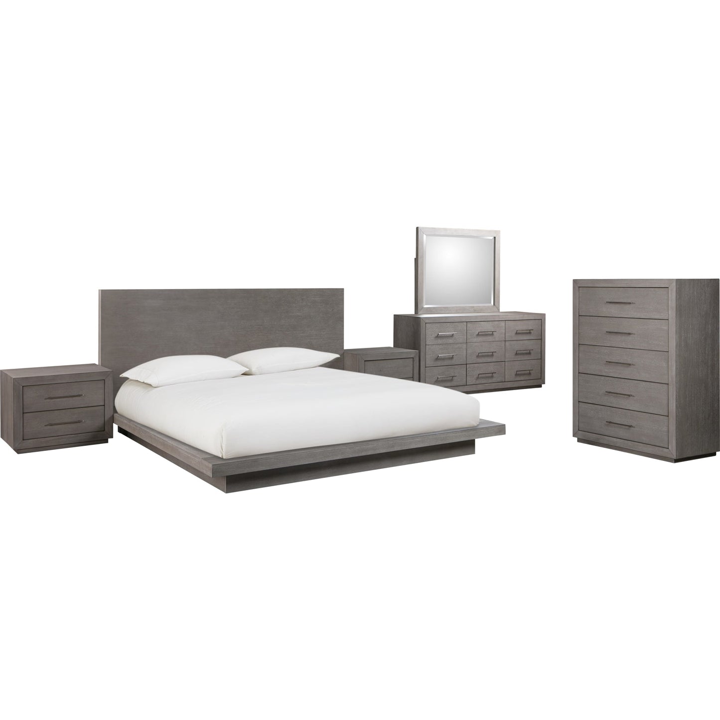 Melbourne Wood Platform Bed in Mineral