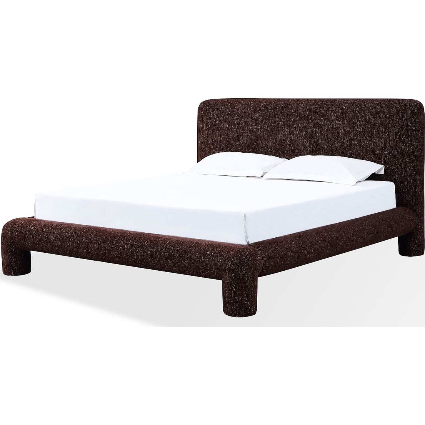 Mocoa Fully Upholstered Platform Bed in Mongoose Chenille