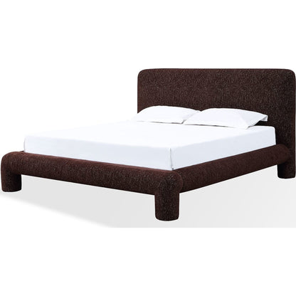 Mocoa Fully Upholstered Platform Bed in Mongoose Chenille