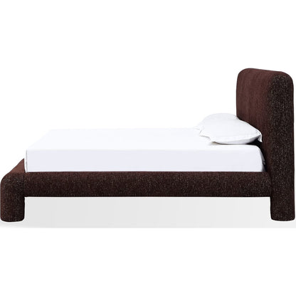 Mocoa Fully Upholstered Platform Bed in Mongoose Chenille