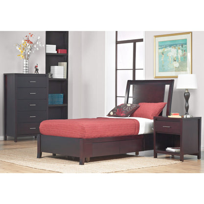 Nevis Low Profile Storage Bed in Espresso