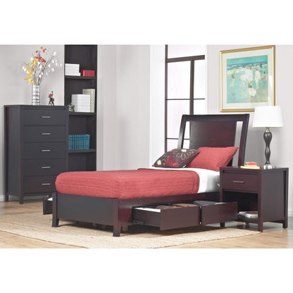 Nevis Low Profile Storage Bed in Espresso