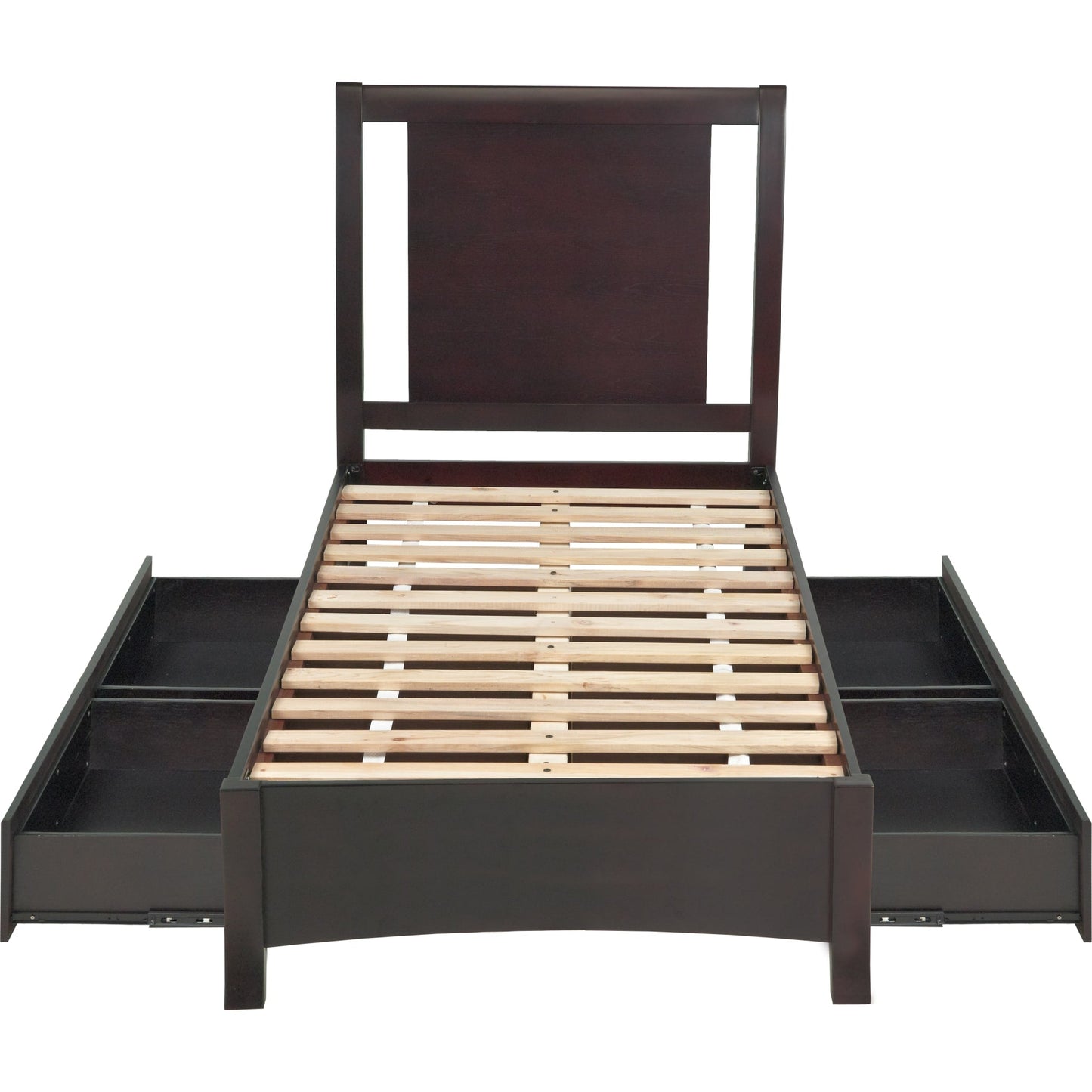 Nevis Low Profile Storage Bed in Espresso