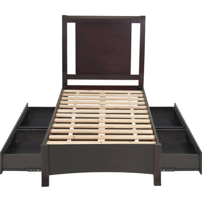 Nevis Low Profile Storage Bed in Espresso