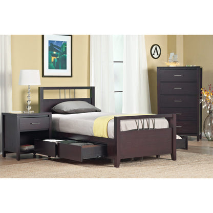 Nevis Platform Storage Bed in Espresso