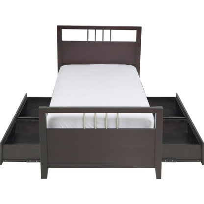 Nevis Platform Storage Bed in Espresso