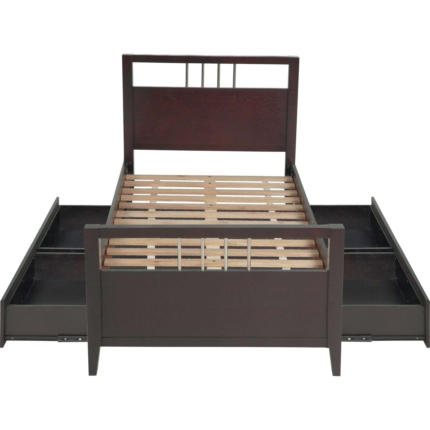 Nevis Platform Storage Bed in Espresso