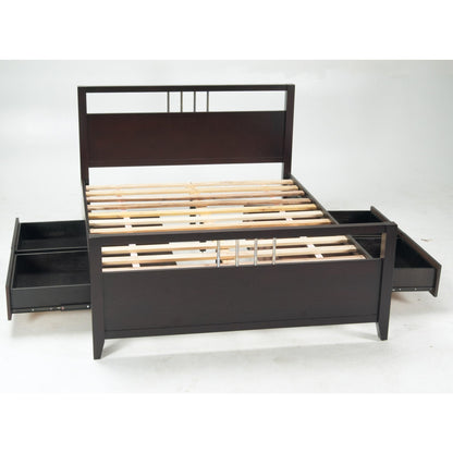 Nevis Platform Storage Bed in Espresso