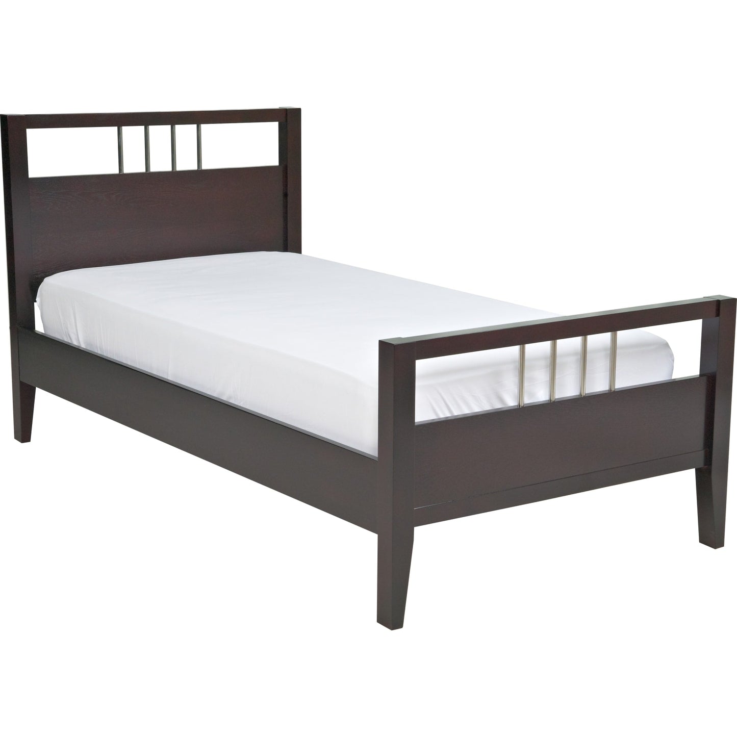 Nevis Wood Platform Bed in Espresso