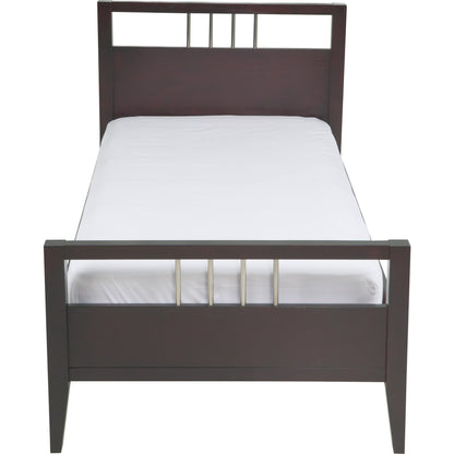 Nevis Wood Platform Bed in Espresso