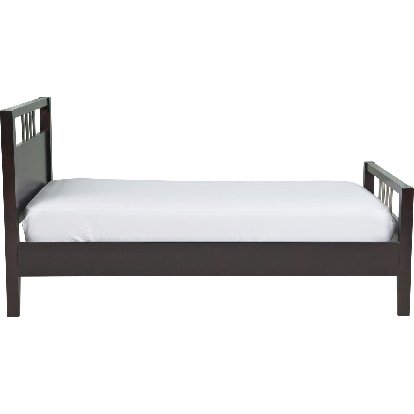 Nevis Wood Platform Bed in Espresso
