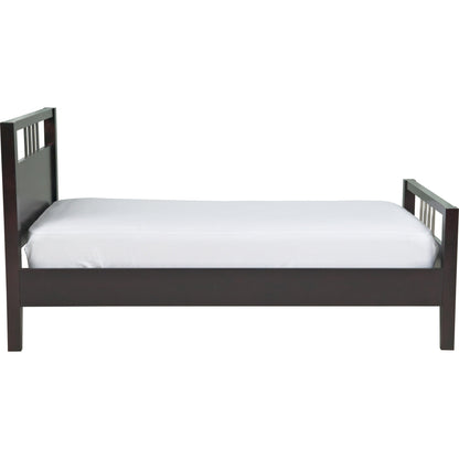 Nevis Wood Platform Bed in Espresso