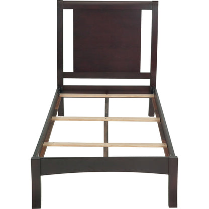 Nevis Wood Sleigh Bed in Espresso