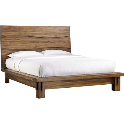 Ocean Solid Wood Platform Bed in Natural Sengon