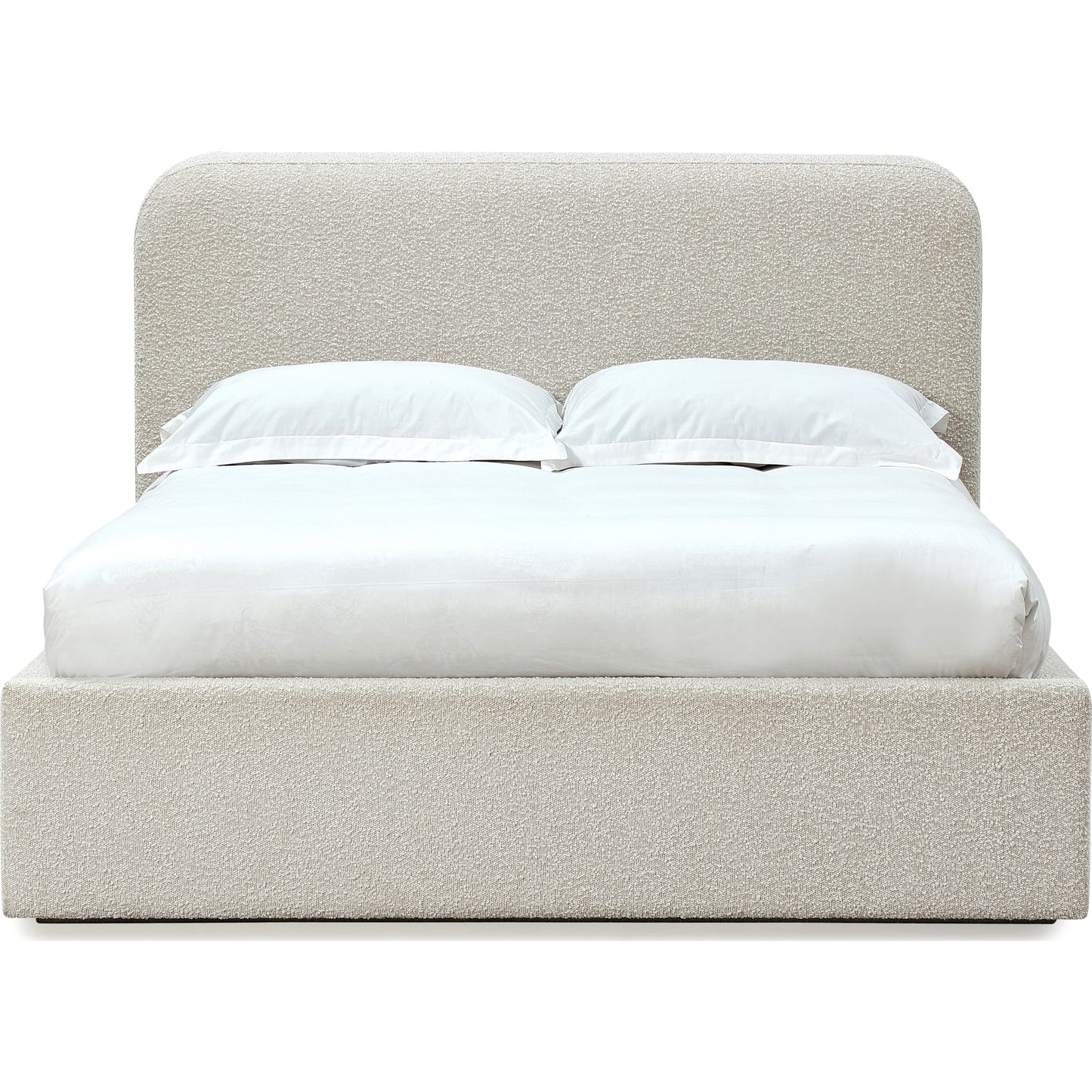 Off-White Upholstered Platform Bed in Ricotta Boucle (2026)