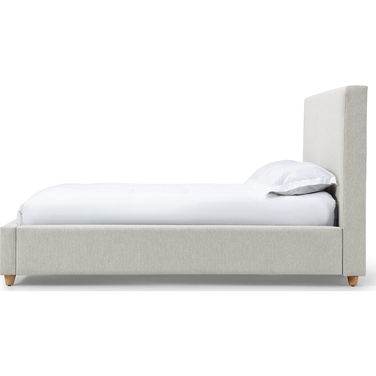 Olivia Upholstered Platform Bed in Ivory (2026)