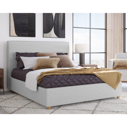 Olivia Upholstered Platform Bed in Linen