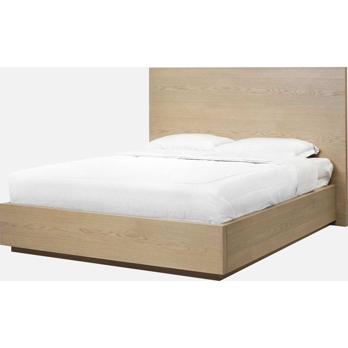 One Coastal Modern Platform Bed in Bisque