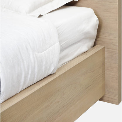 One Coastal Modern Platform Bed in Bisque