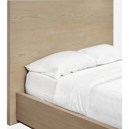 One Coastal Modern Platform Bed in Bisque