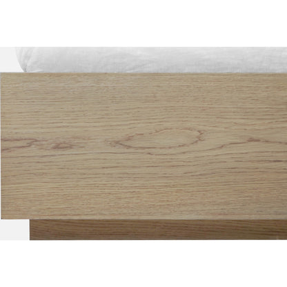 One Coastal Modern Platform Bed in Bisque