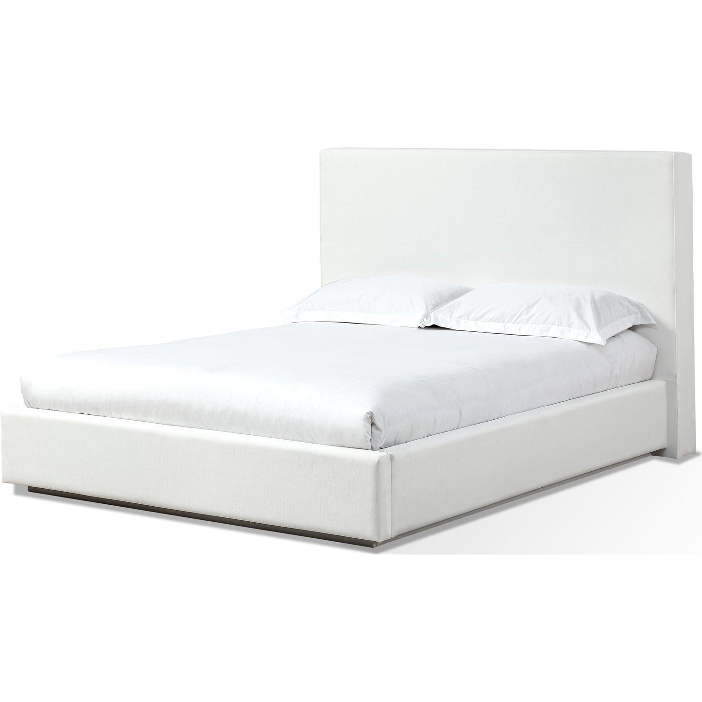 One Upholstered Footboard Storage Bed in Pearl