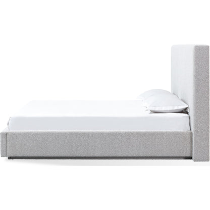 One Upholstered Platform Bed in Cotton Ball Boucle (2026)