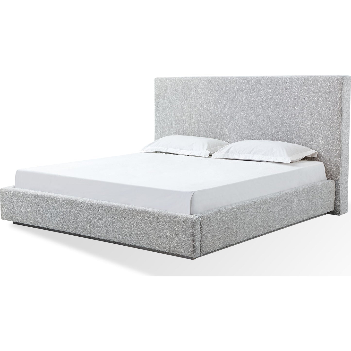 One Upholstered Platform Bed in Cotton Ball Boucle (2026)