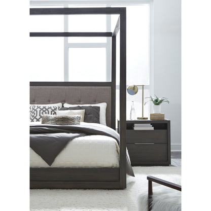 Oxford Upholstered Canopy Bed in Dolphin