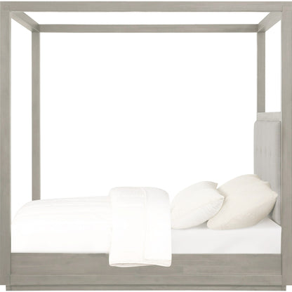 Oxford Upholstered Canopy Bed in Mineral